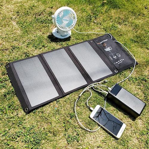 光伏单晶硅太阳能充电充电户外电源便携折叠手机板宝快充30W电池