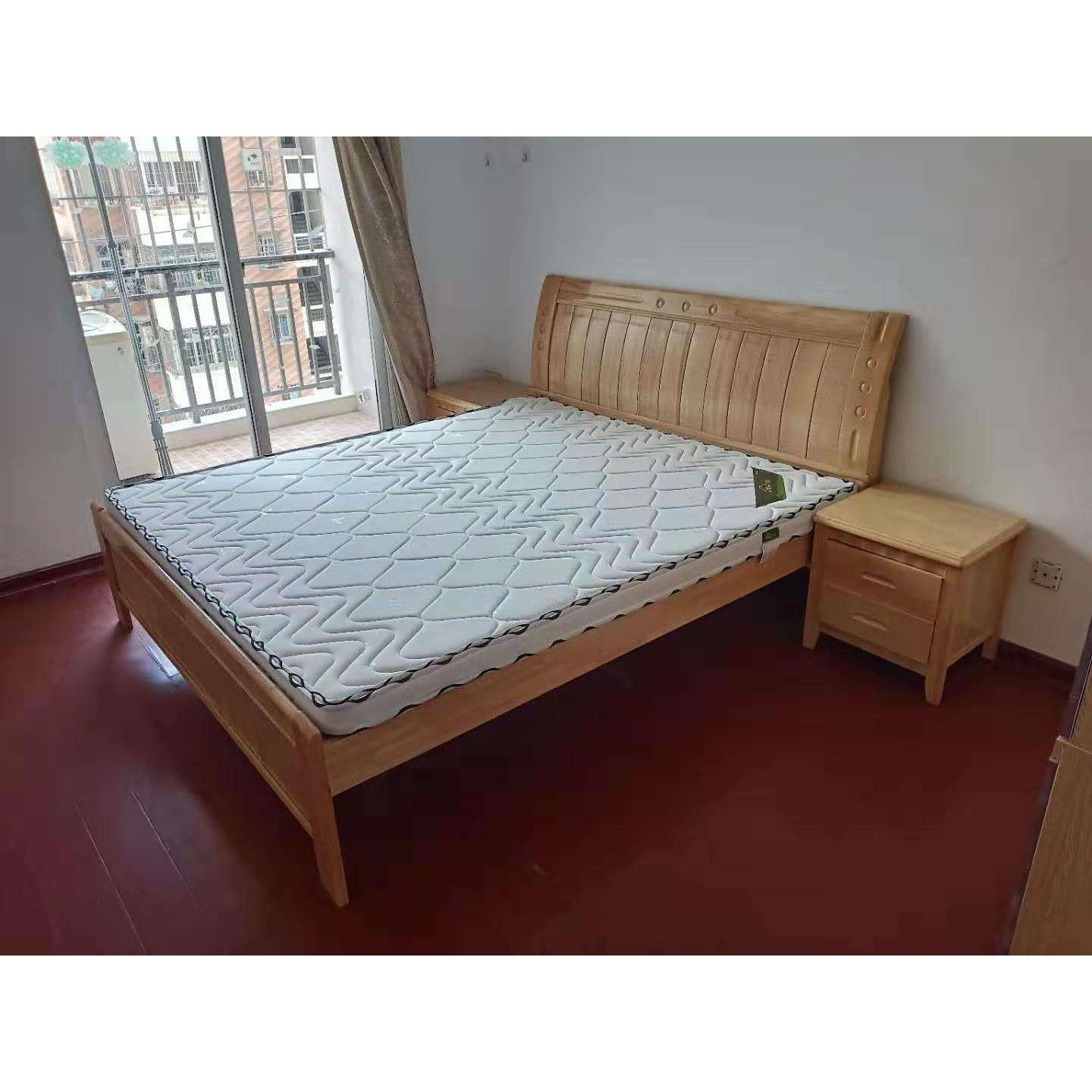 福州1.5米实木床橡木出租房用住宅家具双人1.8米经济型单人床铺
