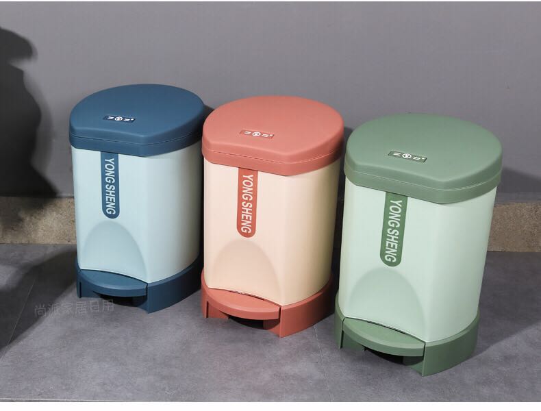 创意垃圾桶家用脚踏式厕所客厅卧室液压缓降带盖厨房大号10升可爱