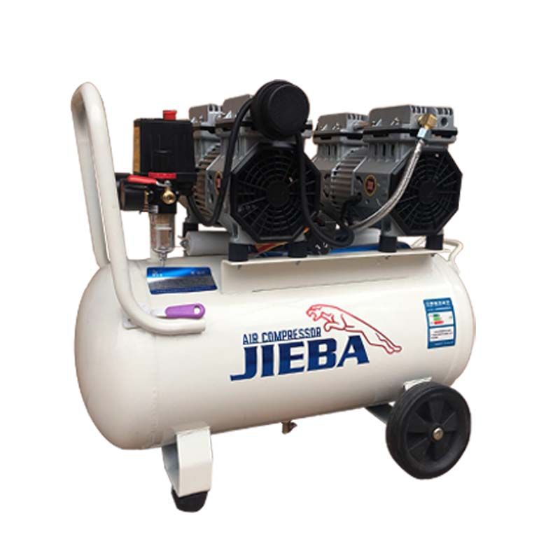 推荐双机头小型高压气泵空压机220v 静音无油木工喷漆可携式打气