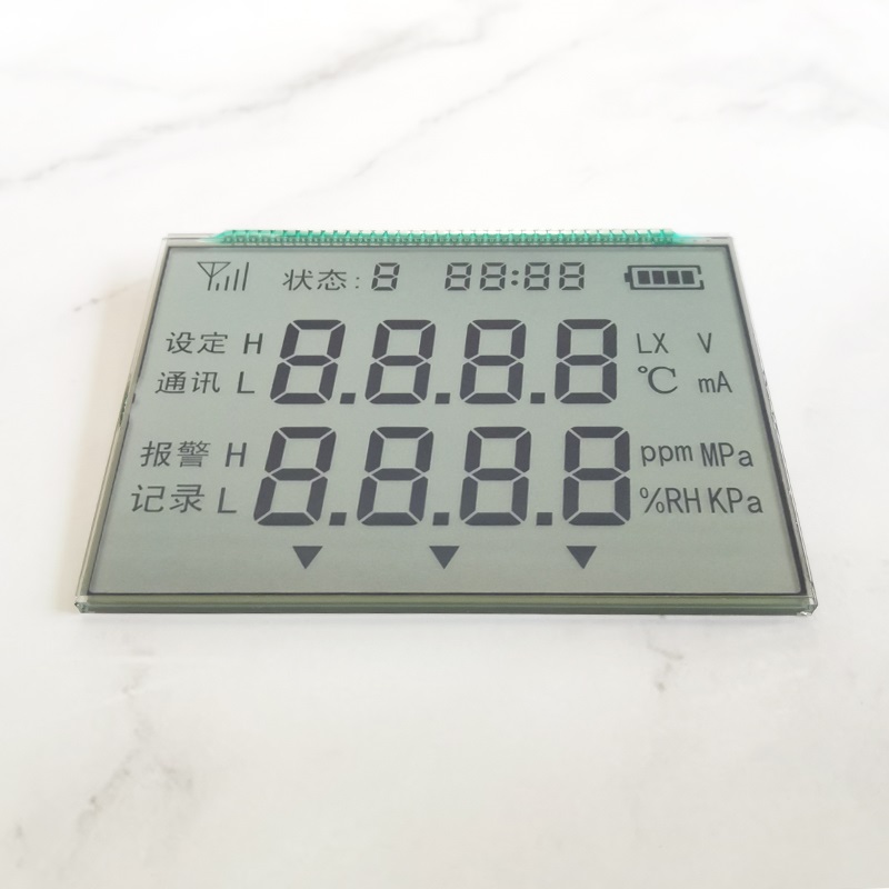 大连奇耘TN多排4位8字温度湿度压力时钟段码LCD液晶显示屏GDC1096