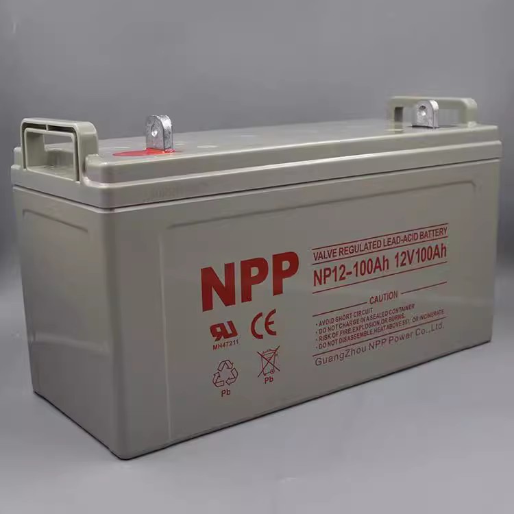 NPP耐普蓄电池NPG12-100胶体免维护12V100AH直流屏UPS备用电源