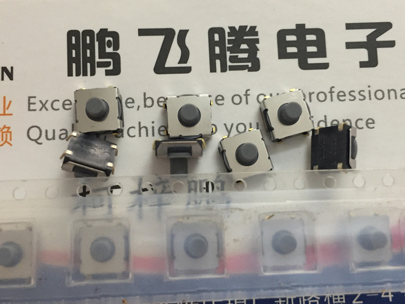 进口日本OMRON 贴片4脚 6*6*5硅胶轻触开关 B3SL-1022P橡胶按钮