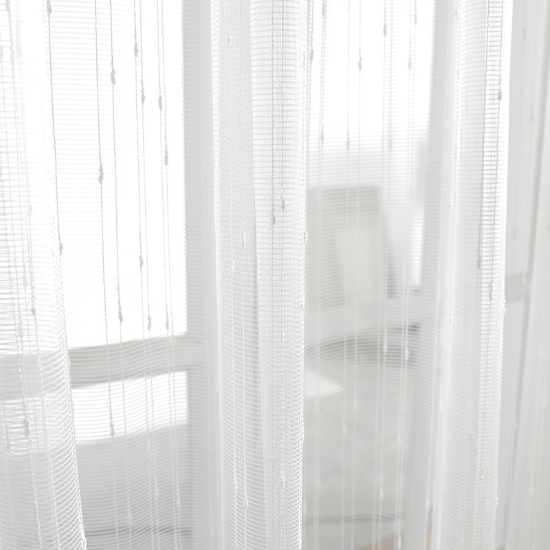 现代简约北欧纯色拼接接色竹节棉麻布料窗帘成品遮光定制隔音隔热