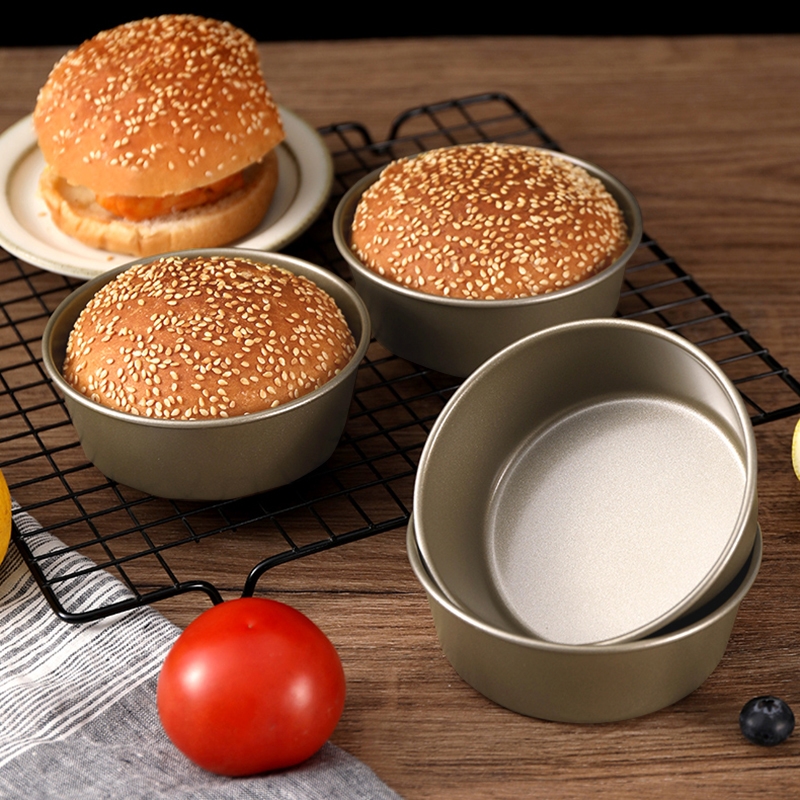 汉堡模具圆形芝士乳酪小蛋糕烘焙工具家用烤箱烤面包食品级不粘