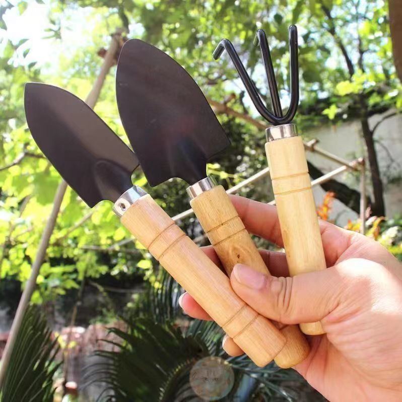 园艺工具三件套家用种花小铲子绿植多肉松土铁铲铁铁锹盆栽花铲