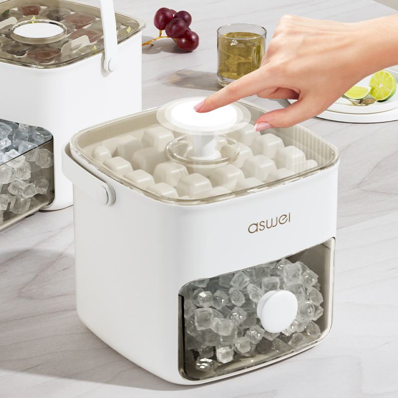 冰格模具食品级按压式冻冰块婴儿辅食自制冰箱带盖储存密封制冰盒