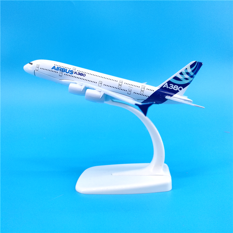 14cm空客A380原型合金材质飞机模型摆件定制公司活动机身底座Logo