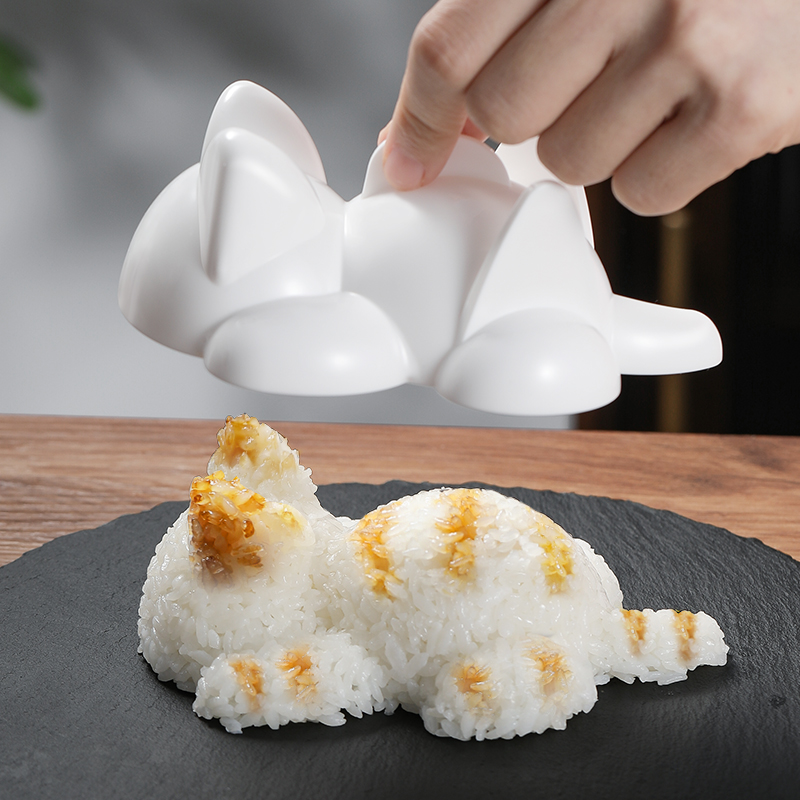 日本进口猫咪饭团模具食品级安全儿童宝宝米饭可爱小动物造型磨具