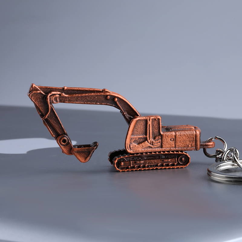 创意金属合金挖掘机模型钥匙扣挖斗挂坠创意饰品挂件汽车钥匙扣