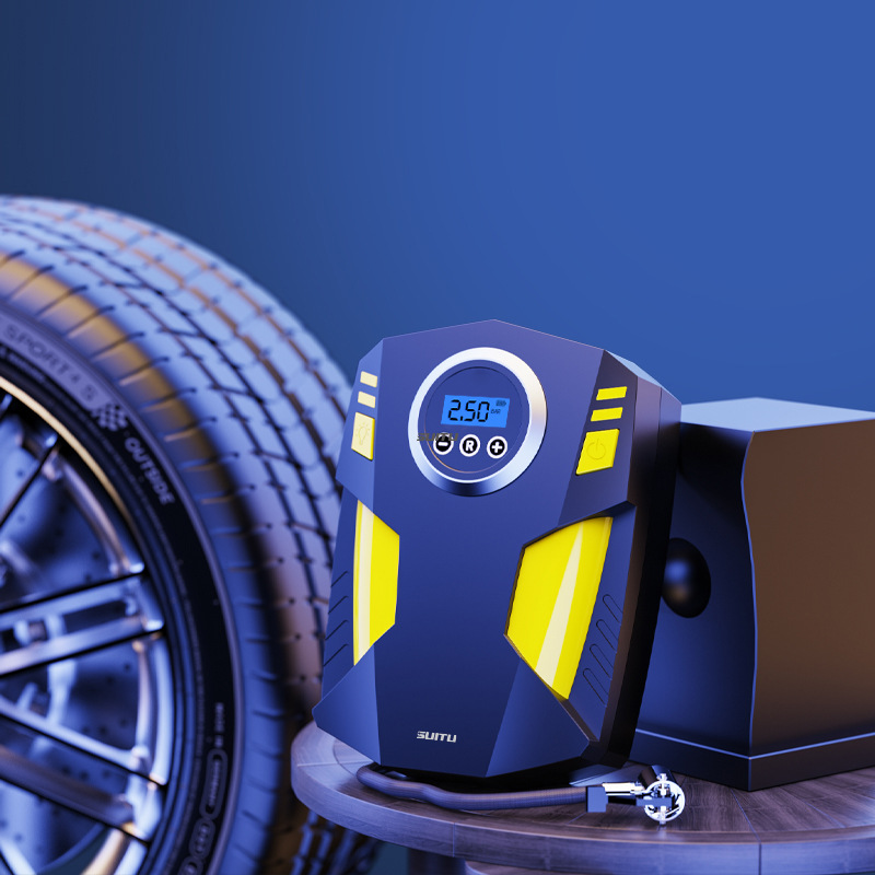 车载充气泵小型汽车轮胎电动打气泵车用便携手持式智能数显充气泵