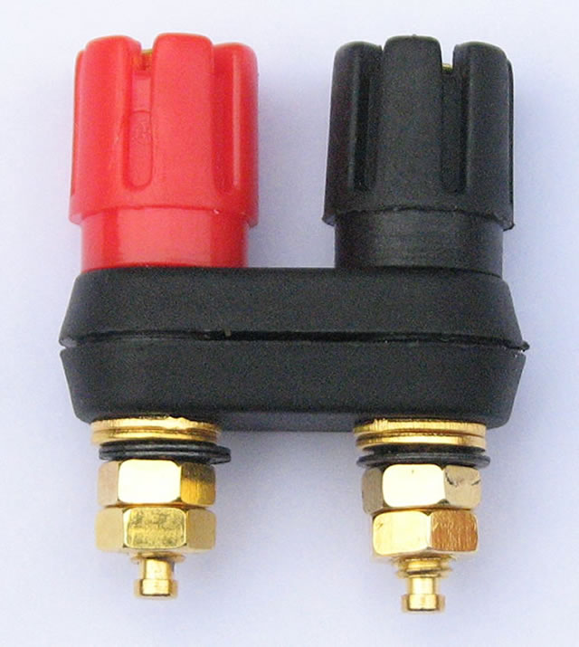镀金纯铜 双位2位功放机喇叭输出接线柱 接线端子 音响插座板盒