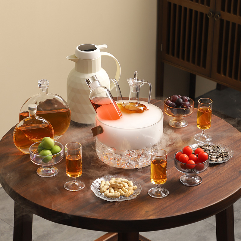 冰茶壶套装网红围炉冰茶工具冷萃壶玻璃茶具配件器皿茶壶泉煮密封