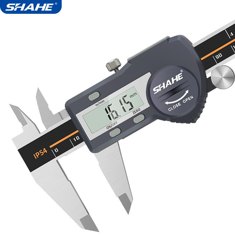 SHAHE电子数显游标卡尺0-150防水数显卡尺USB高精度量具测量*