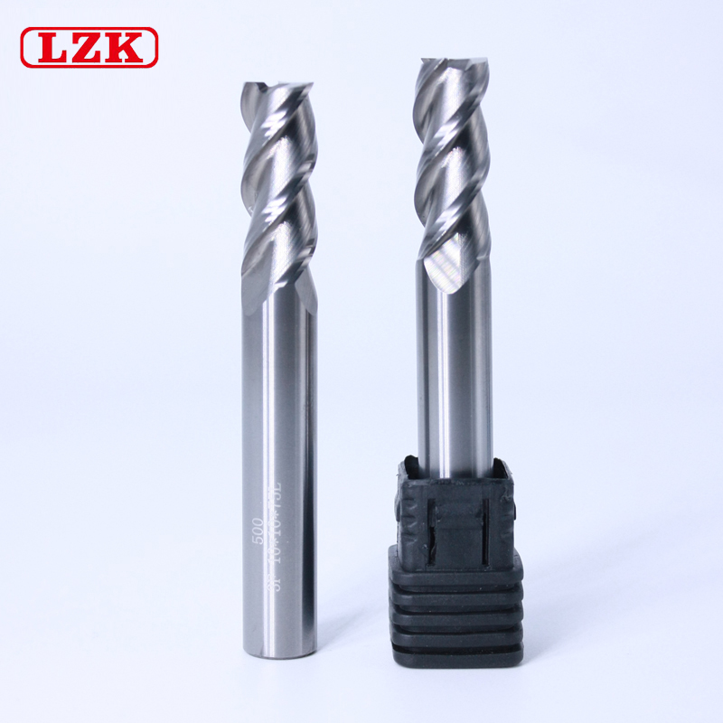 LZK 55度铝用铣刀整体钨钢3刃铝合金专用铣刀高光立铣刀加长数控