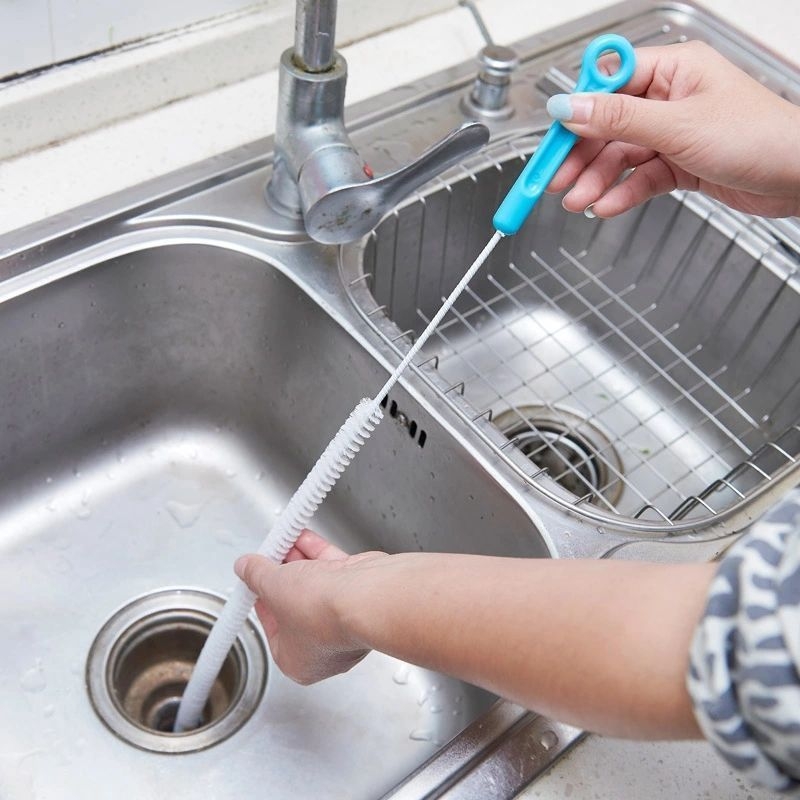水管内部清洁刷下水道疏通细长刷子手动厨房清理神器管道吸管加长