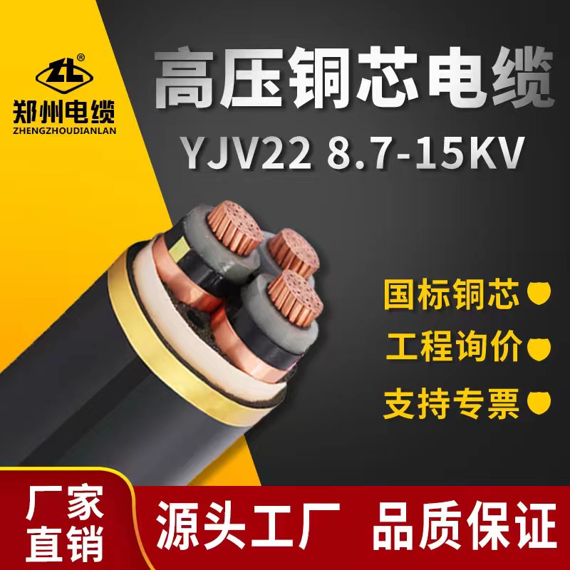 国标高压铠装10/35kv 铜芯铝芯YJV/YJLV22/50/70/95平方 电力电缆