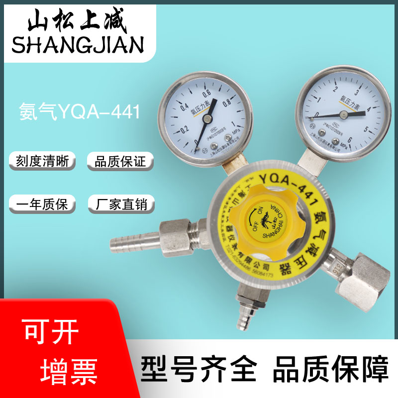 山松上减氨气减压器YQA-441不锈钢氨气减压器减压力表氨气减压阀