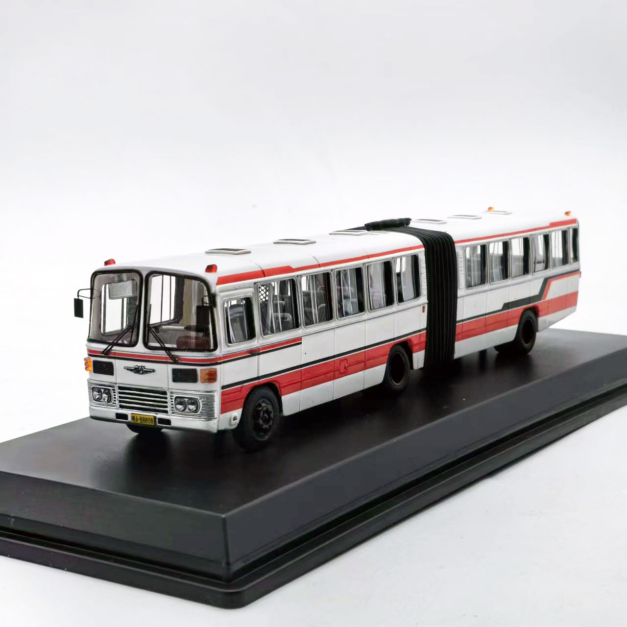 1:76广州公交车模型GZ662广汽大通道铰接车1路公共汽车巴士6142E
