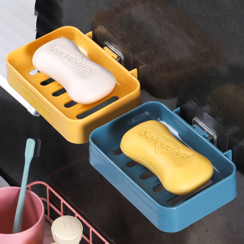 肥皂盒架子沥水卫生间创意免打孔香皂置物架家用吸盘壁挂式香皂盒