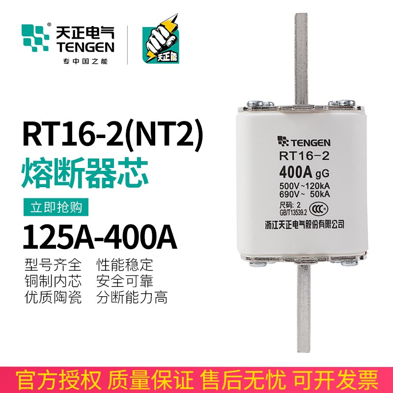 TENGEN天正电气 RT16-2 NT2 RT36-2熔断器芯保险丝315A 350A 400A