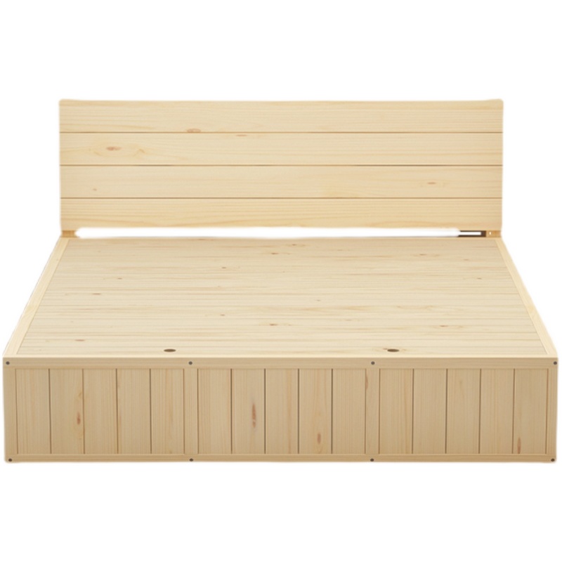 速发实木高箱储物床气压箱体收纳床单人床双人床1.8米榻榻米地台