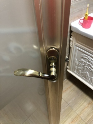 卫生间浴室门锁古铜色凹弧面卫浴门锁110mm厕所洗手间厨房执手锁