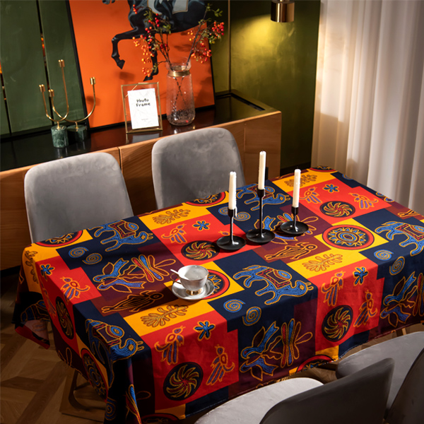 棉麻布艺桌布东南亚酒吧咖啡餐厅民族风长方形书桌茶几餐桌垫盖布