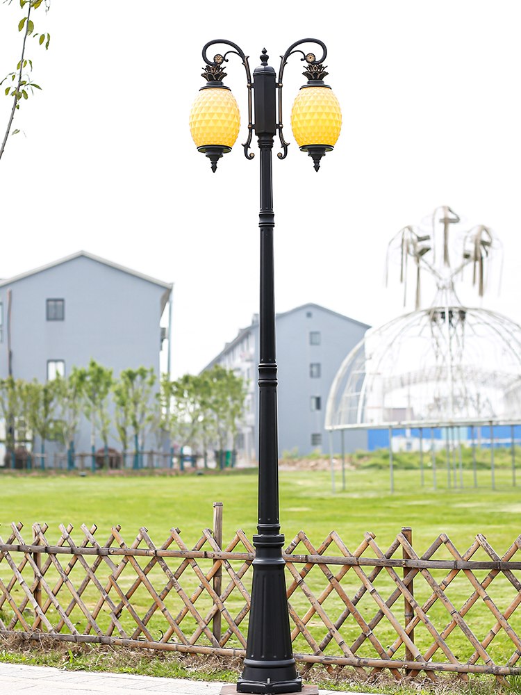 欧式路灯高杆灯2头户外灯室外防水景观灯草坪灯小区别墅3米庭院灯