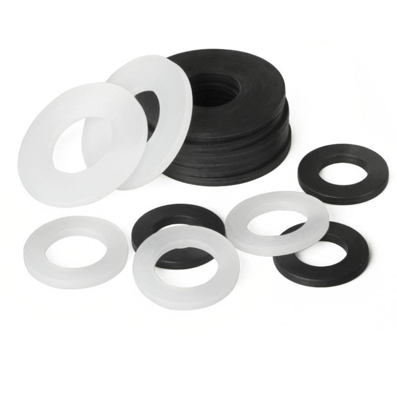 。硅胶垫片圆形防水平垫圈耐高温密封件减震螺丝黑白色丁腈橡胶垫