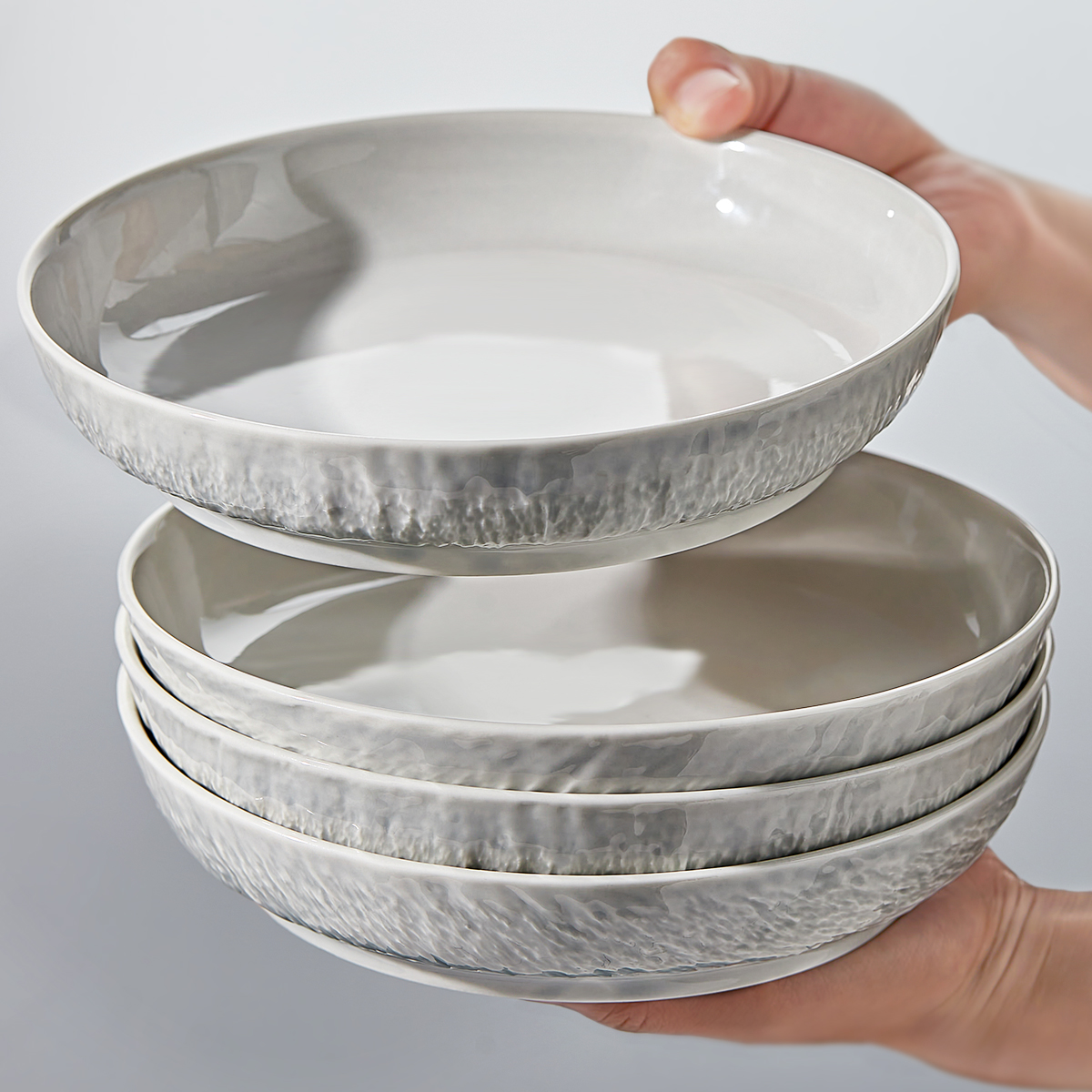 高级感盘子菜盘家用2024新款陶瓷碗碟餐具轻奢餐盘深盘8寸菜碟子