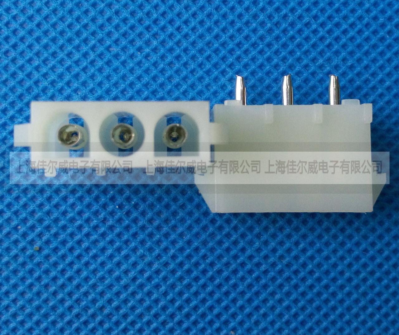 连接器 6.3MM间距 焊板端 板对线 HX 63080-3A 3芯接插件