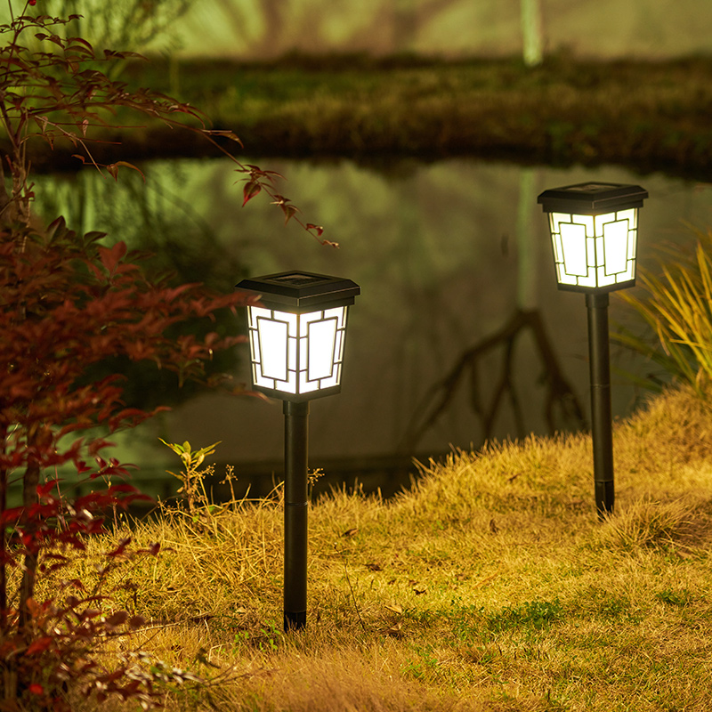 草坪灯新中式太阳能户外防水庭院灯复古花园装饰草地灯别墅景观灯