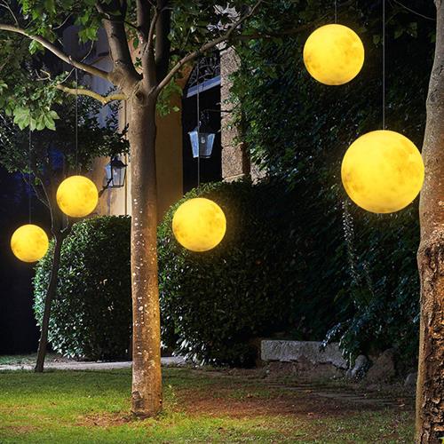 月球月亮灯现代简约北欧创意餐厅户外防水公园庭院民宿吊灯