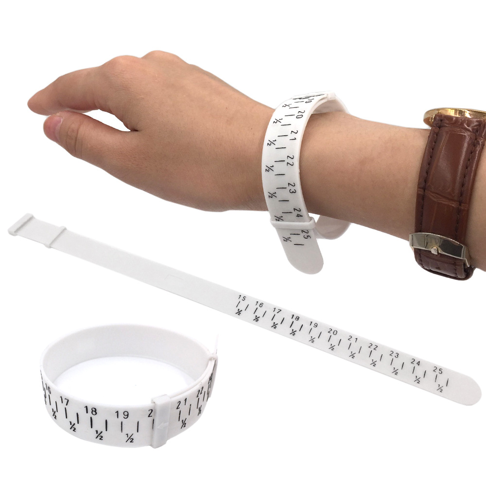 玉手镯测量圈环手寸圈塑料手镯尺寸大小对比圈口手腕首饰测量工具