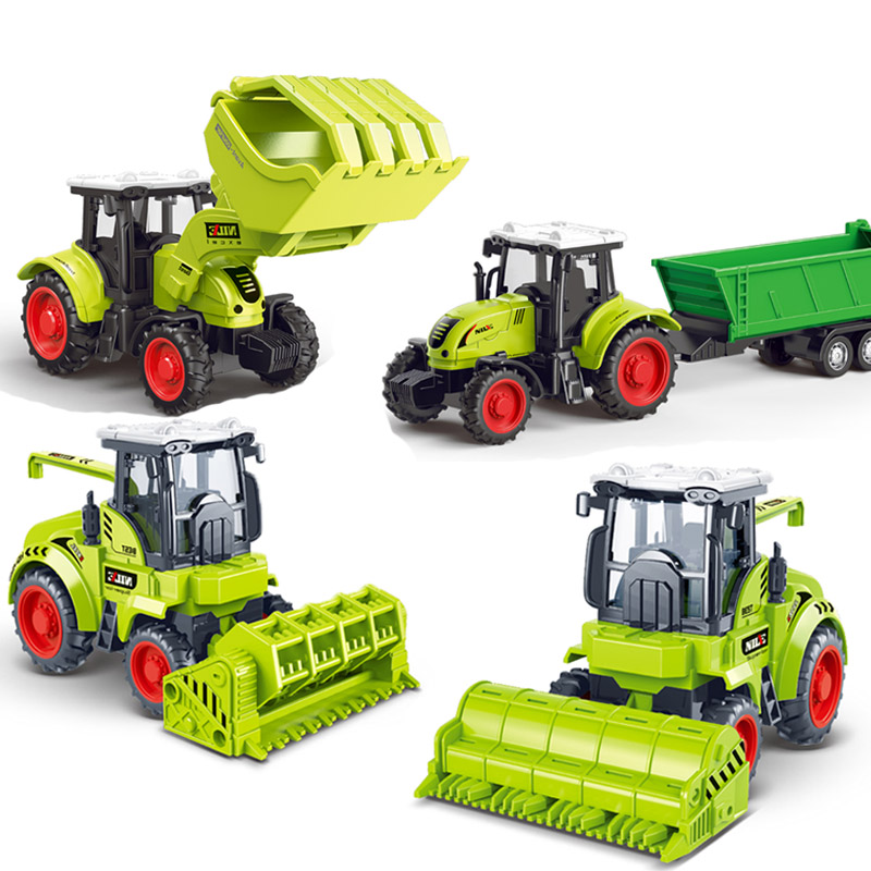 儿童玩具惯性农夫车模型拖拉机松土车仿真收割机工程车汽车挖掘机