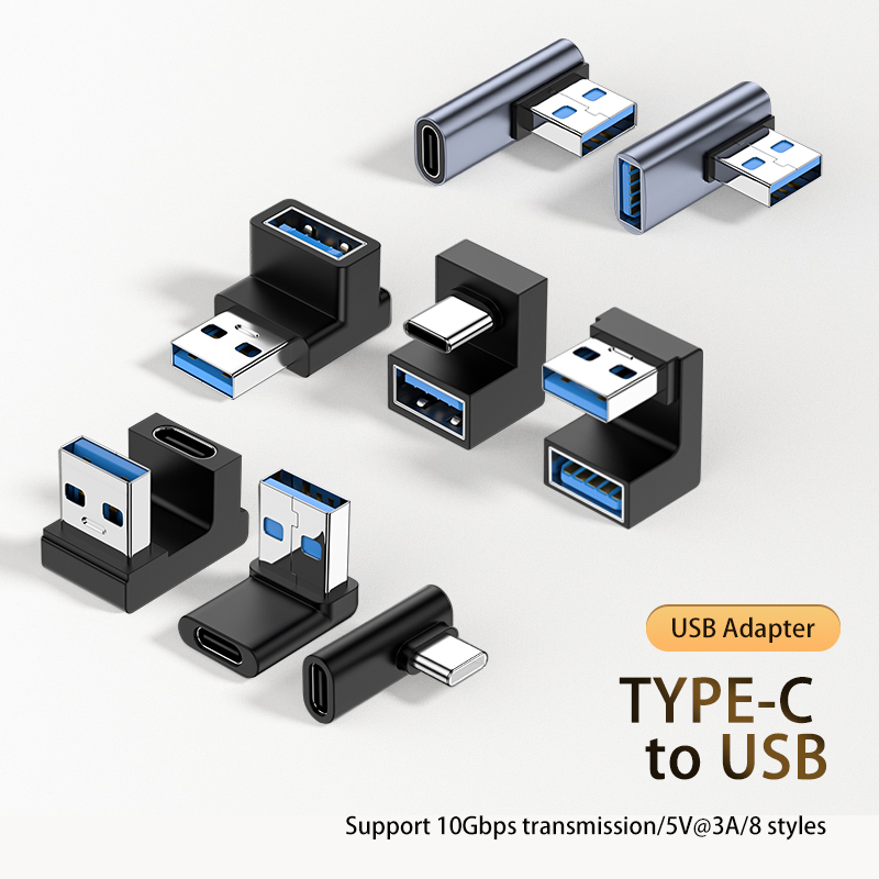极速3A Type C Elbow USB 3.1 Charging Data Cable Adapter