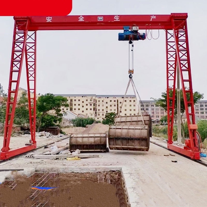 河南5吨龙门吊大型门式吊机移动式电动航吊搬运装卸龙门架起重机