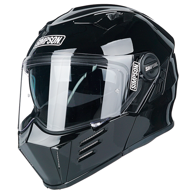 SIMPSON辛普森双镜片碳纤维摩托车揭面盔男机车头盔赛车跑盔全盔