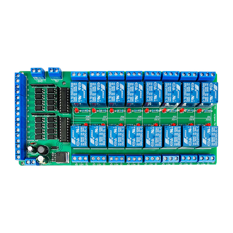 16路继电器模块光耦隔离高低电平触发PLC控制板继电器DIY散件套件