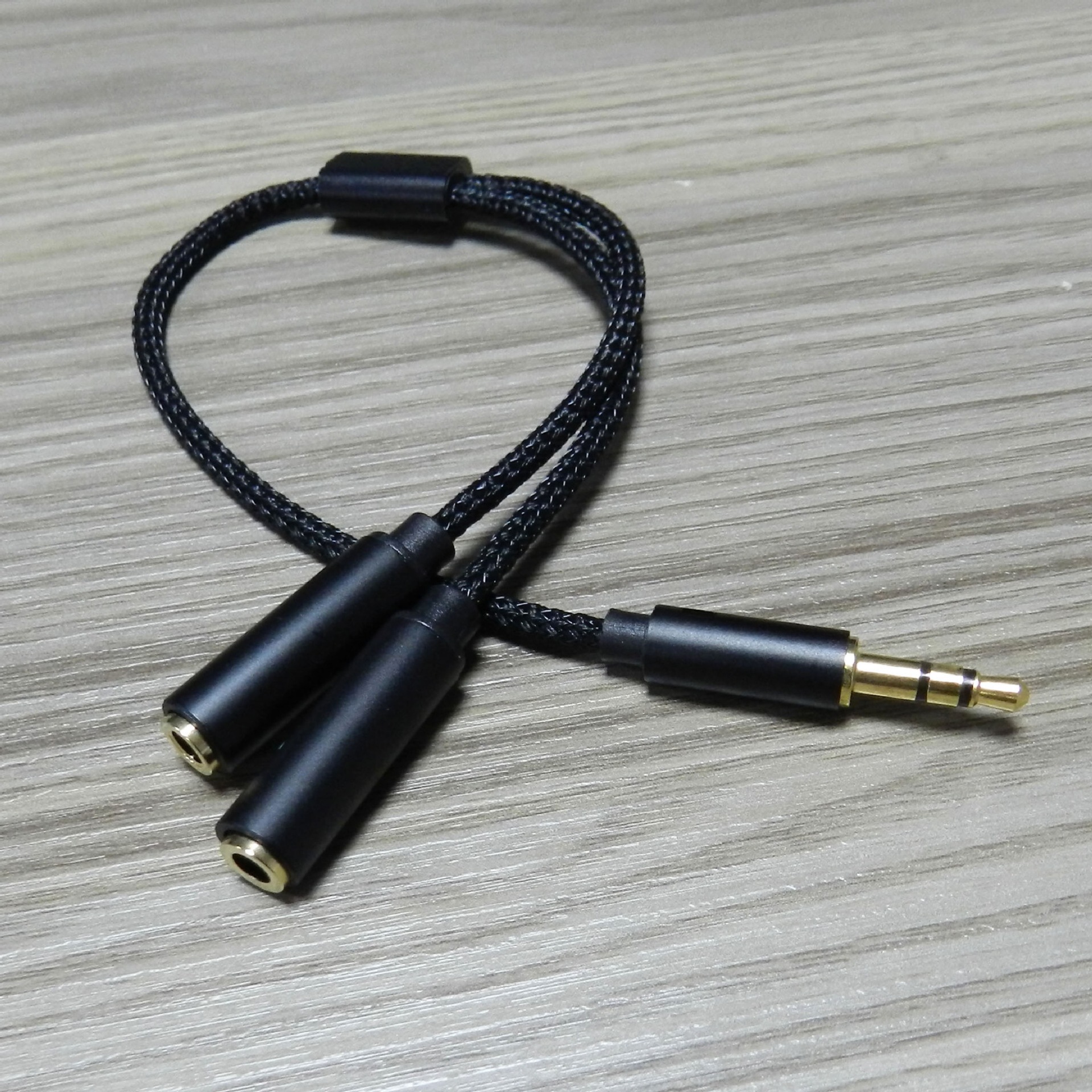 编织3.5MM耳机转接线一分二分线器延长音频手机电脑音箱情侣分享