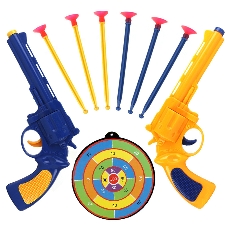 新疆包邮儿童吸盘玩具小手枪软弹枪可发射吸盘飞镖弹射玩具枪