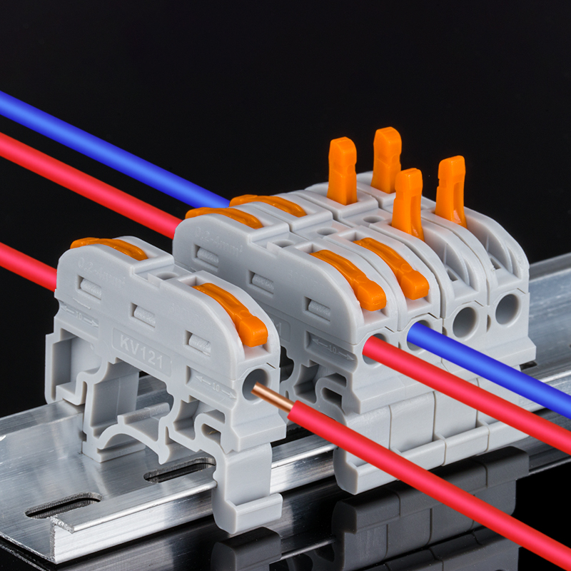 导轨式接线端子排电线快速连接轨道插拔式并线器对接头接线UK2.5b