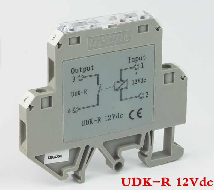 上海友邦端子 继电耦合器UDK-R 12Vdc光电模块 DC12V光耦继电器