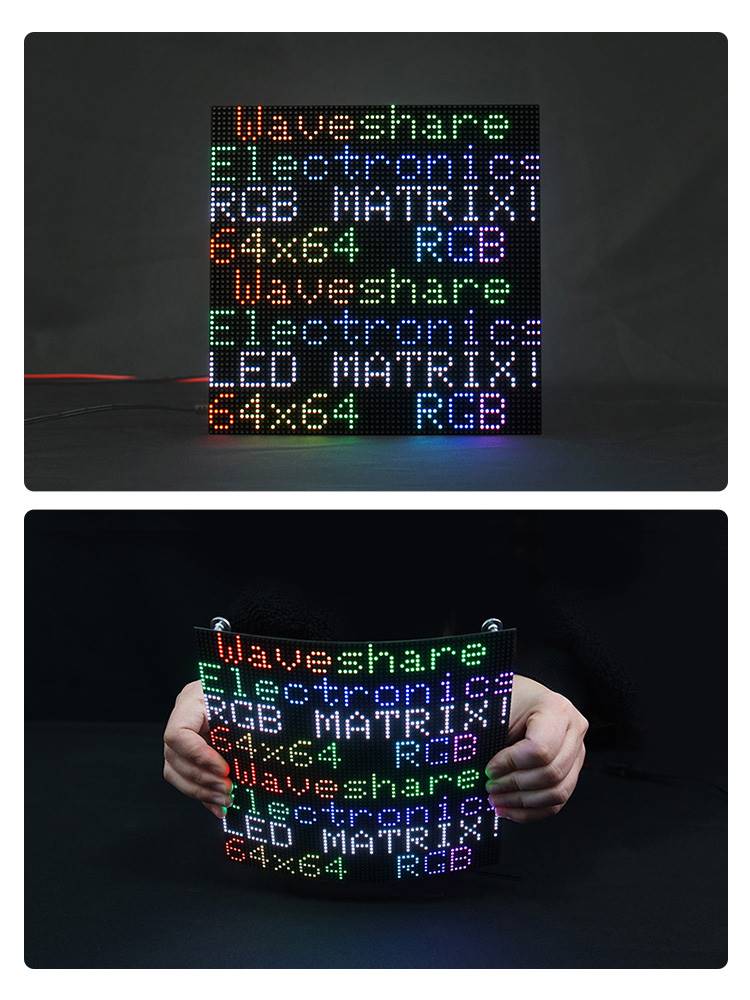微雪树莓派LED点阵显示屏RGB全彩显示模块亮度可调支持级联