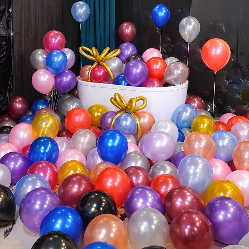 珠光气球1000个装结婚庆装饰拱门KTV商场景布置儿童生日马卡龙汽