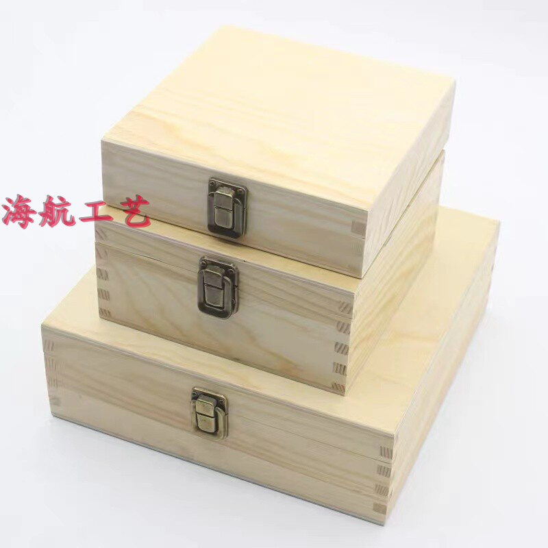 木盒标准零部件金属精密机械滚轮包装盒正方形翻盖木盒子定制订做