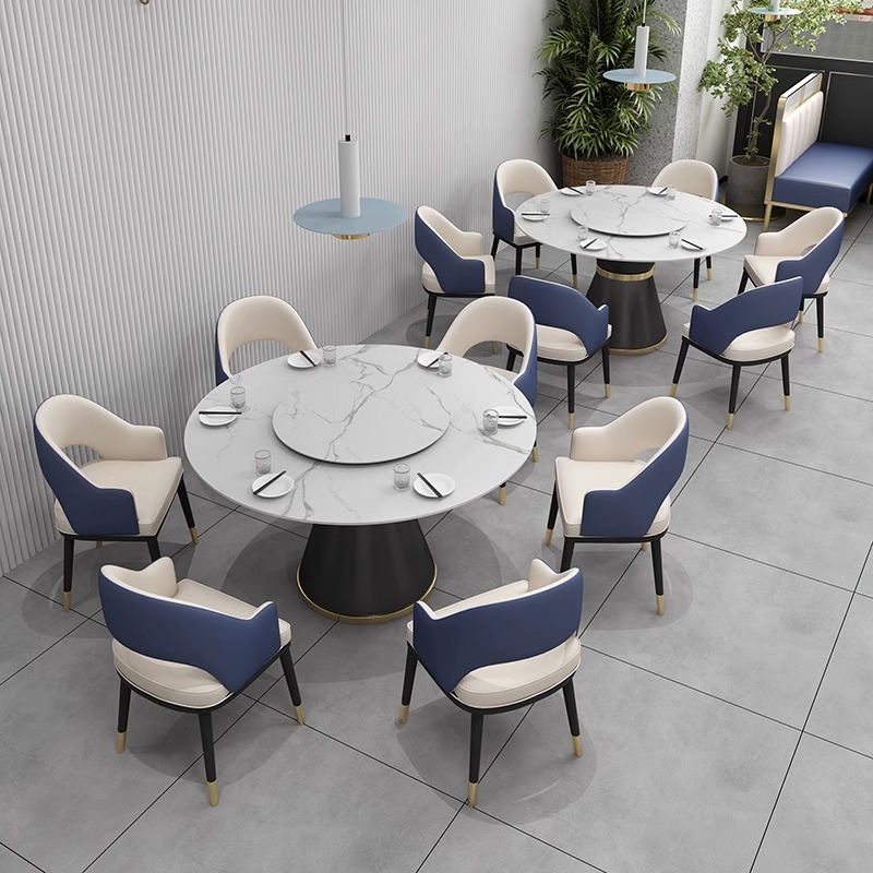 西餐厅定制商用靠墙岩板火锅桌椅组合轻奢风不锈钢奶茶店卡座沙发