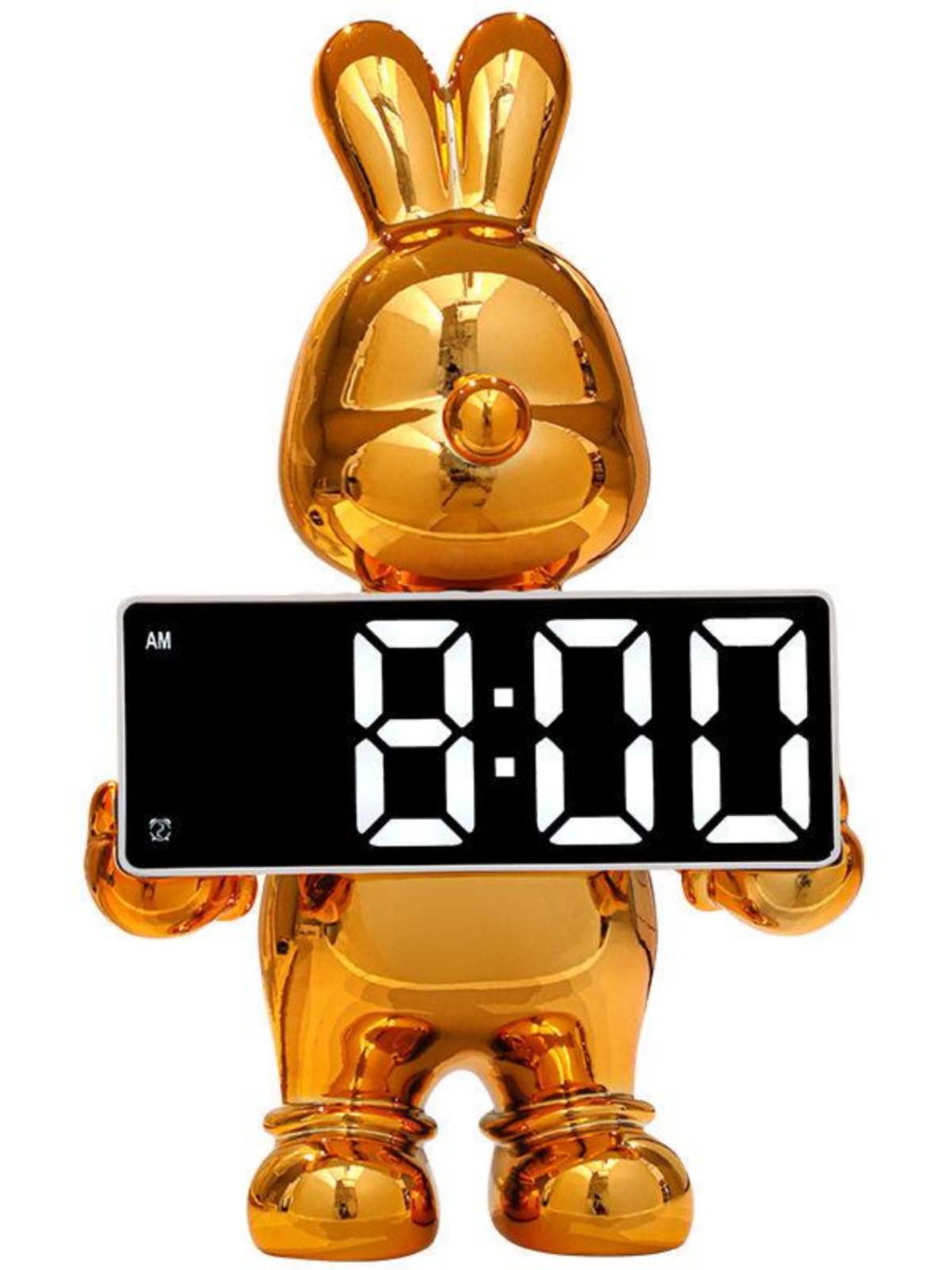 新品轻奢气球兔智能电子钟时钟客厅卧室家用钟表摆件装饰品摆台式