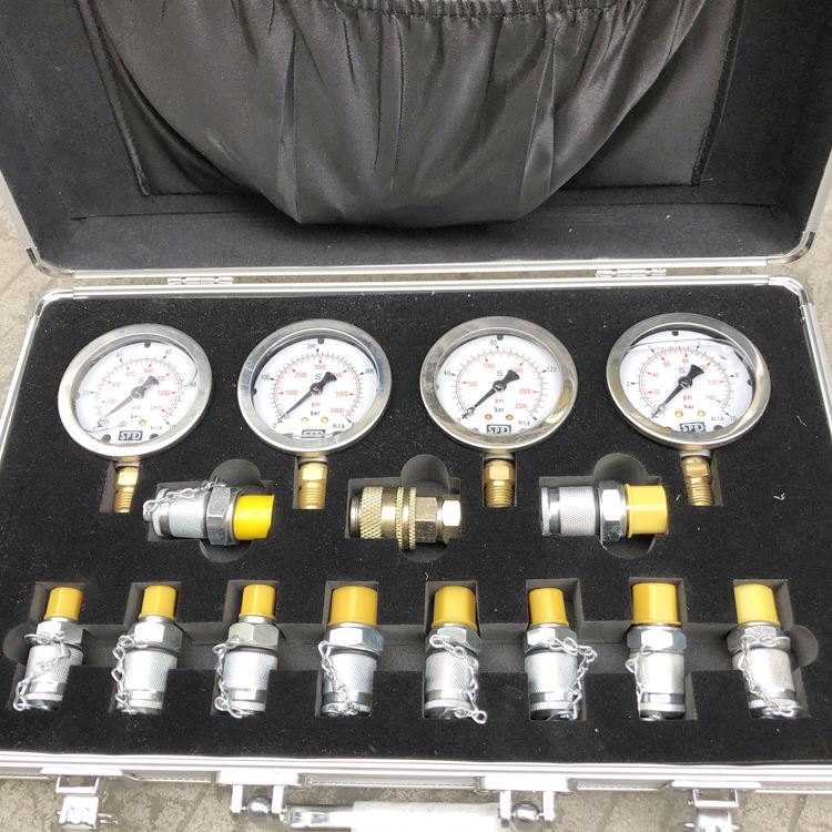 。掘机液压油测压表测试压力检测仪精准液压测压盒挖先导泵组合仪